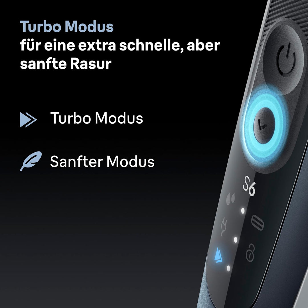 Braun Series 6 Elektrorasierer Herren, Rasierapparat mit 60 Min. Akkulaufzeit, Präzisionstrimmer-Auf