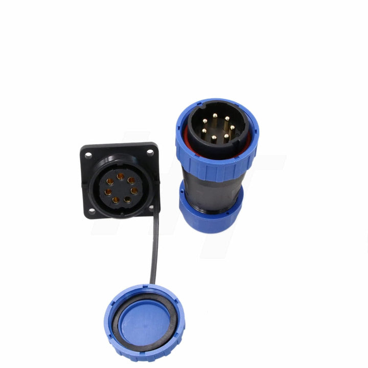 HangTon TY28 7 Pin 25A männlich weiblich Luftfahrt wasserdichten Stecker Kabel Stecker Buchse Schrau