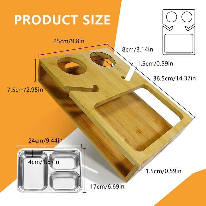 Couch Bar,Couchbar Sofa,Couchbar Snackbox, Weinhalter für die Couch, Couchbar - Sofatablett - Weinre