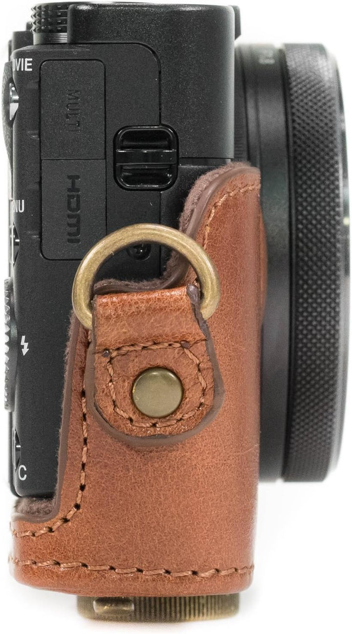 MegaGear MG875 Sony Cyber-shot DSC-RX100 VI, DSC-RX100 V, DSC-RX100 IV Ever Ready Echtleder Kamerata