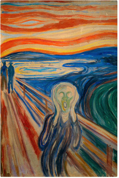 Leinwandbild - Edvard Munch - Der Schrei Bild auf Leinwand Hochformat 60 x 40 cm 60L x 40B cm, 60L x