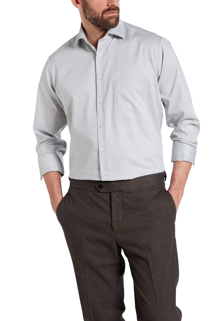 eterna Langarm Hemd Comfort Fit Natté strukturiert