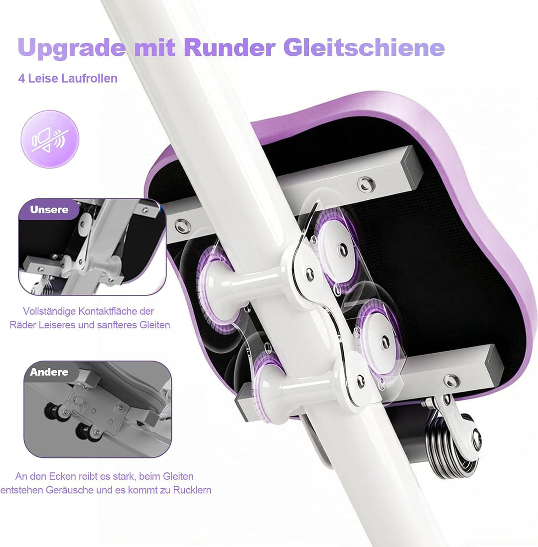 Bauchtrainer für Zuhause Klappbar Bauchmuskeltrainer, Multifunktionale Trainingsgerät für Ganzkörper
