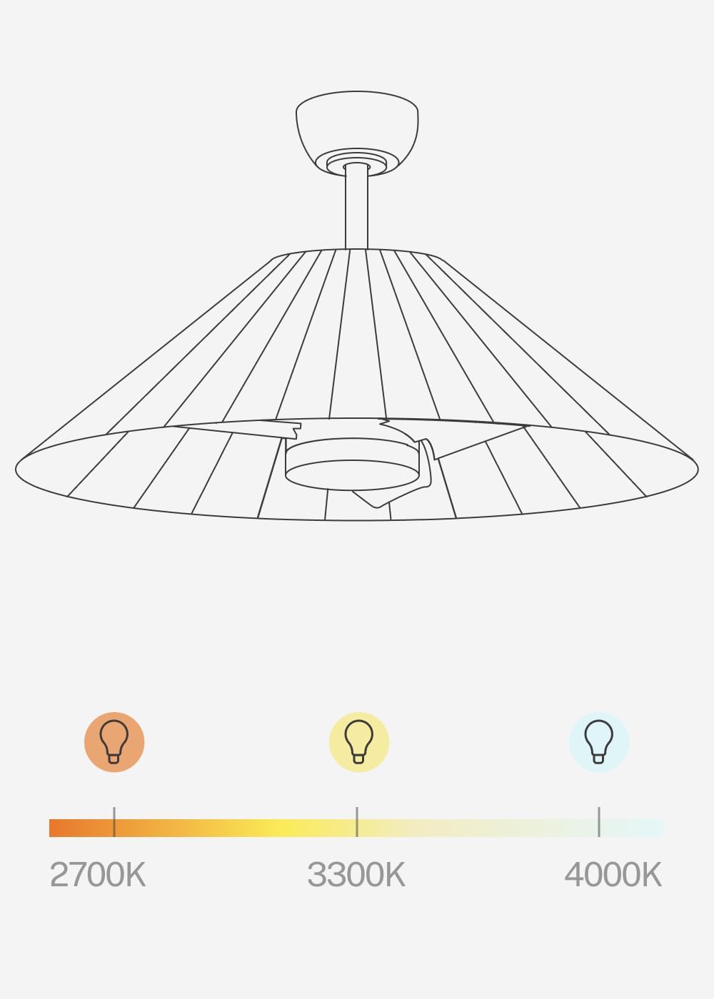 CREATE / WIND LAMP WOVEN/Deckenventilator mit Beleuchtung Sand mit Fernbedienung / 25W, Programmierb