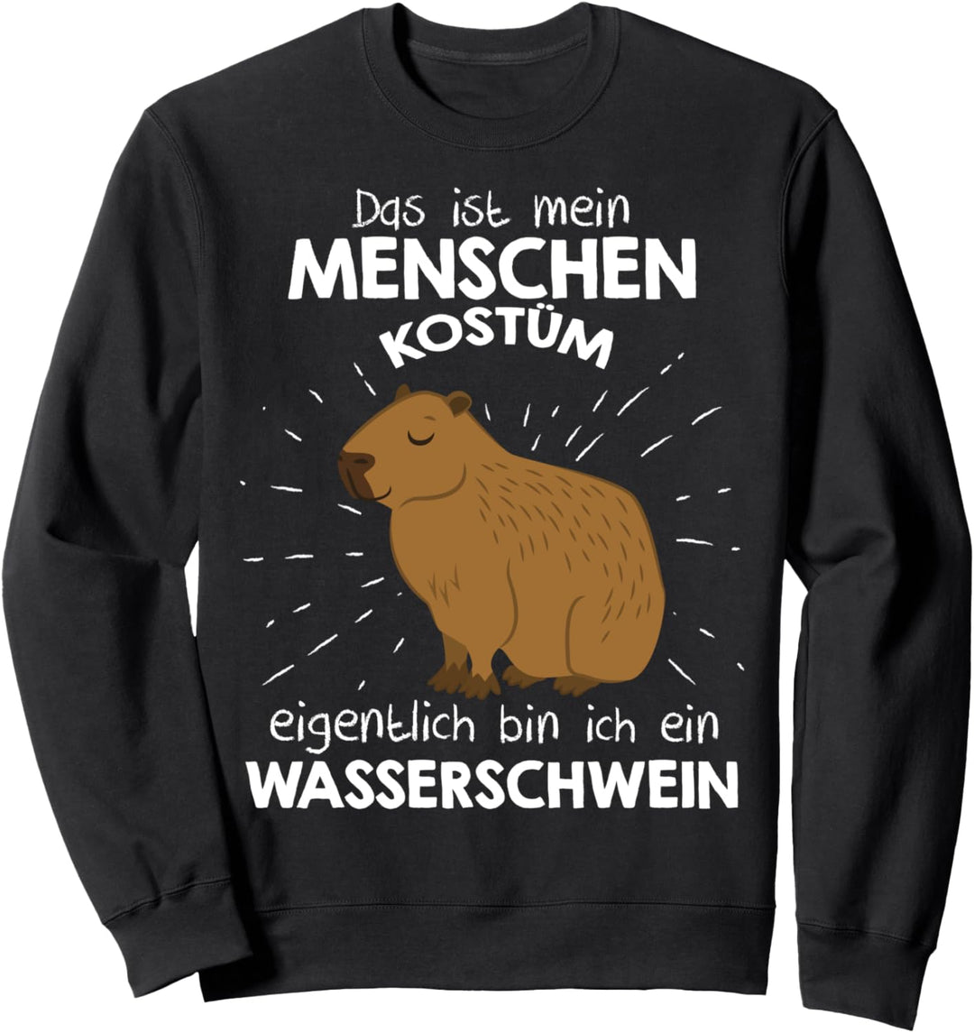 Mein Menschen Kostüm Bin ich ein Wasserschwein, Halloween Sweatshirt