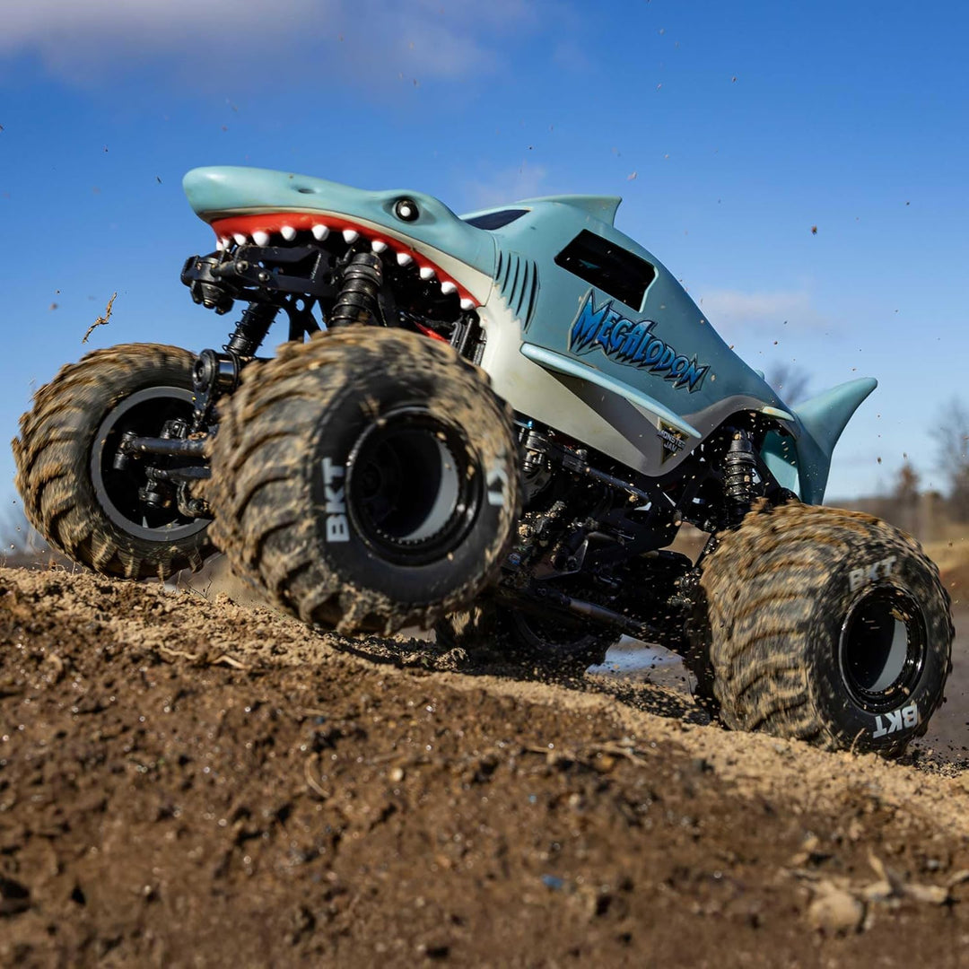 LOSI 1:8 Mini LMT Megalodon Monster Jam Truck 2S 4x4 Ready to Run Bürstenmotor, inkl Akku und Ladege