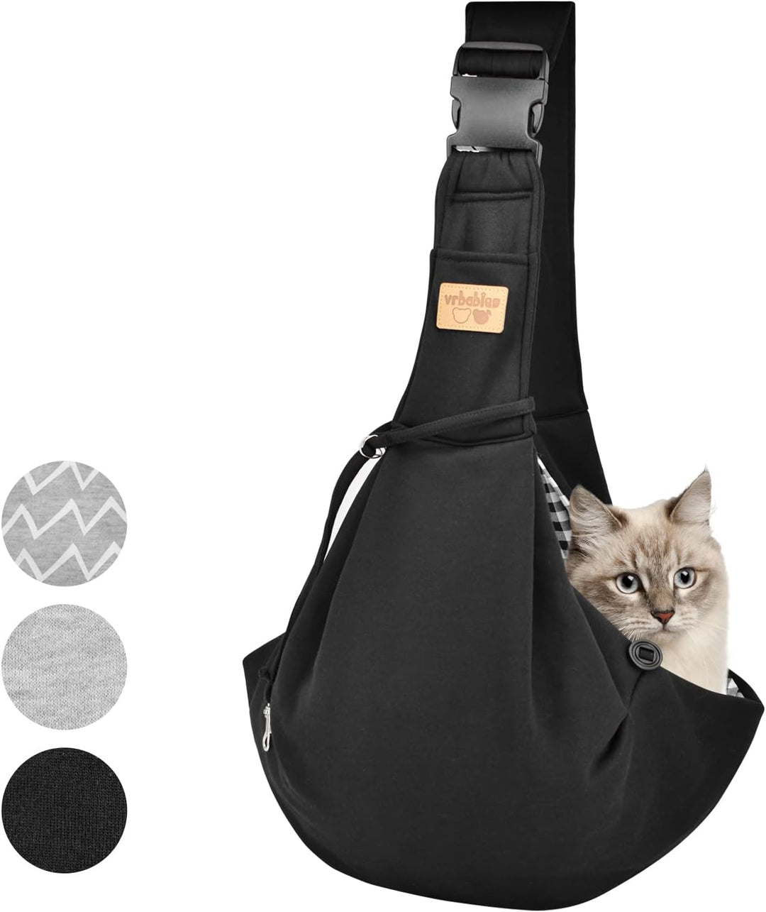 vrbabies Hundetrage für kleine Hunde, freihändig, atmungsaktiv, wendbar, verstellbar, aus Baumwolle,