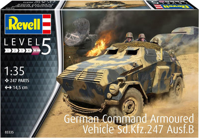 REVELL 03335 03335-Sd.Kfz.247 AUSF.B 1:35 Fahrzeug originalgetreuer Modellbausatz für Experten, unla