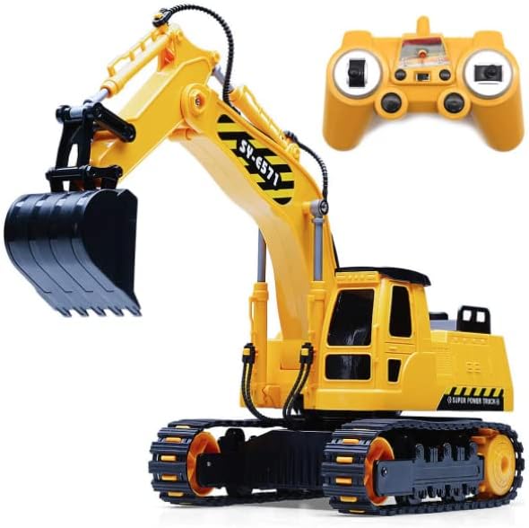 fisca Ferngesteuerter Bagger, 1:26 RC Ferngesteuerter Kettenbagger mit 8 Kanälen, 2.4 G Wireless Rem
