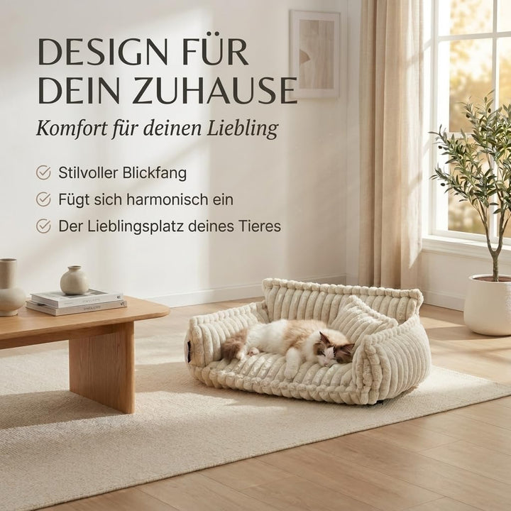 noviclass® Katzensofa Chaffar | Katzenbett Hundebett Hundesofa | Orthopädische Matratze | Moderner S
