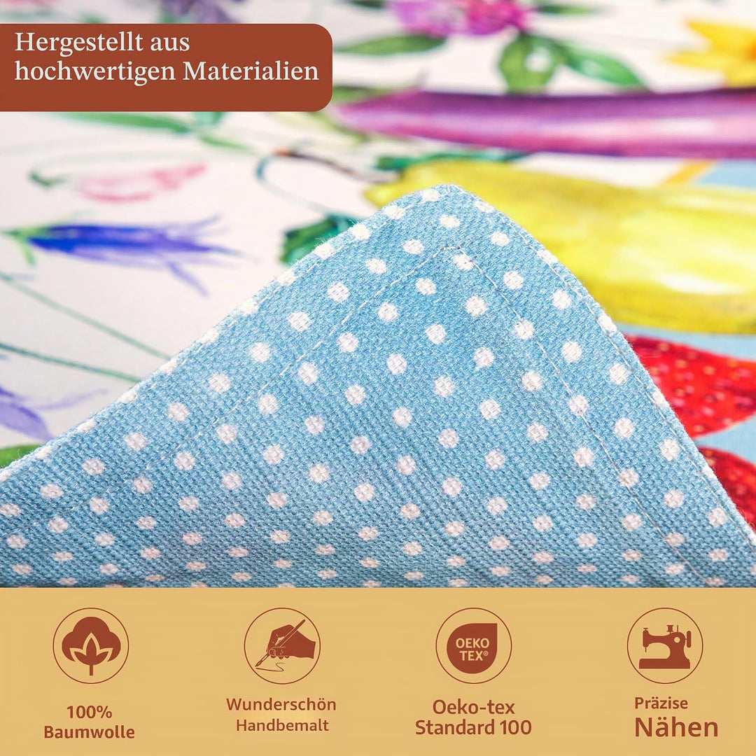 Maison d' Hermine Tischsets, 100% Baumwollstoff, Set mit 4 dekorativen, waschbaren Tischsets für Mut