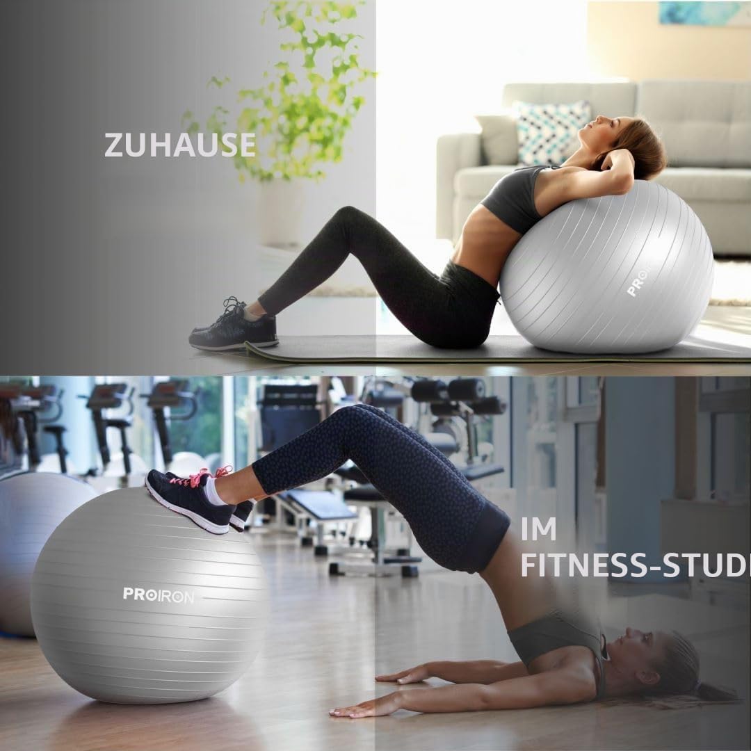 PROIRON Gymnastikball Pezziball Sitzball Trainingsball Fitnessball & Balance für Core-Training mit P