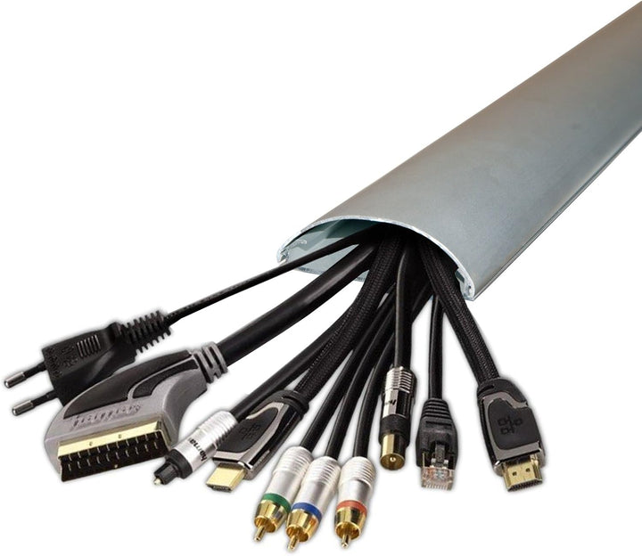 HFTEK - Kabelkanal Alu Abdeckung Aluminium Wand Leitung Cover 100 x 6 x 2,2 cm - HF12A, HF12A