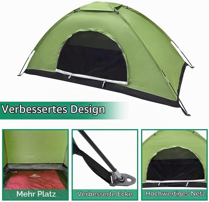 Zelt 2 Personen Wasserdicht, Ultraleicht Camping Zelt, Einfaches Einrichten 2 Mann Zelt Kleines Pack