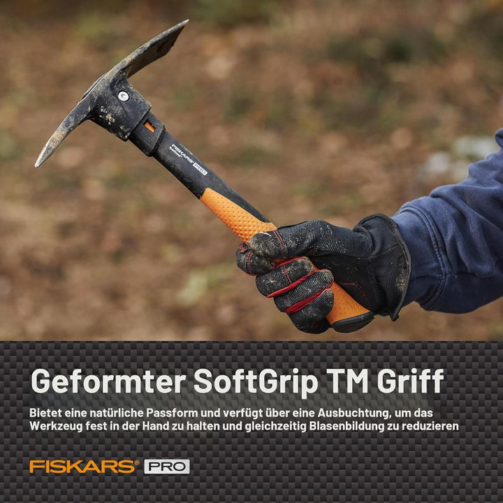 Fiskars 751220-1001 Pro IsoCore Hacke/Spitzhacke, 0,7 kg, Orange/Schwarz 1.5 lb, 1.5 lb