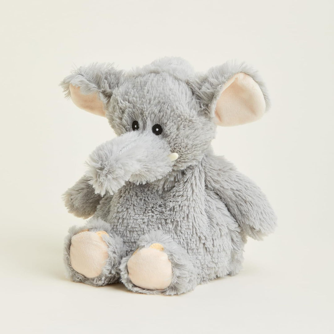 Warmies Plüsch Elefant (Grau) Mikrowellen-Erwärmbarer Gewichteter Teddy mit französischem Lavendeldu