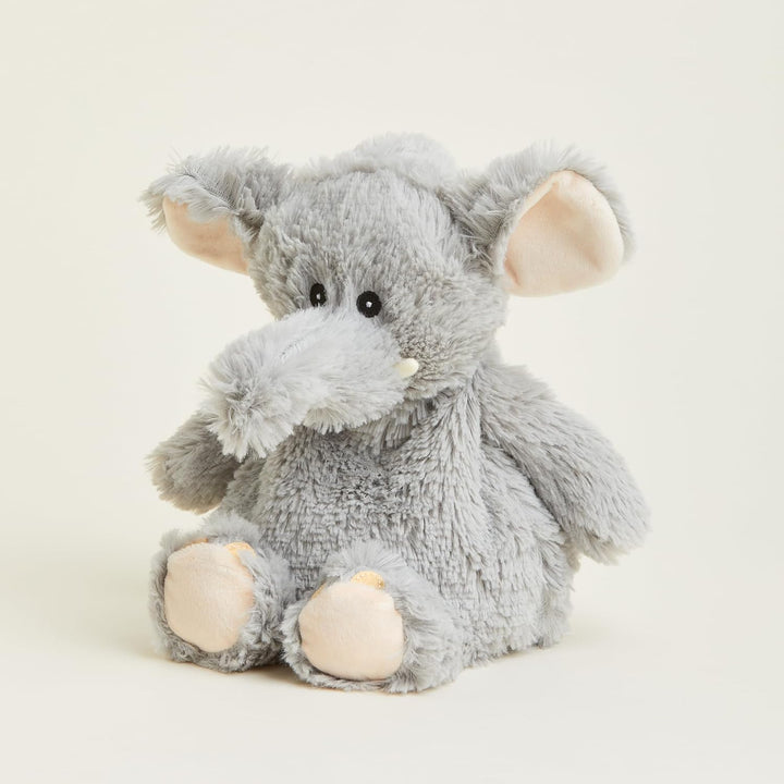 Warmies Plüsch Elefant (Grau) Mikrowellen-Erwärmbarer Gewichteter Teddy mit französischem Lavendeldu