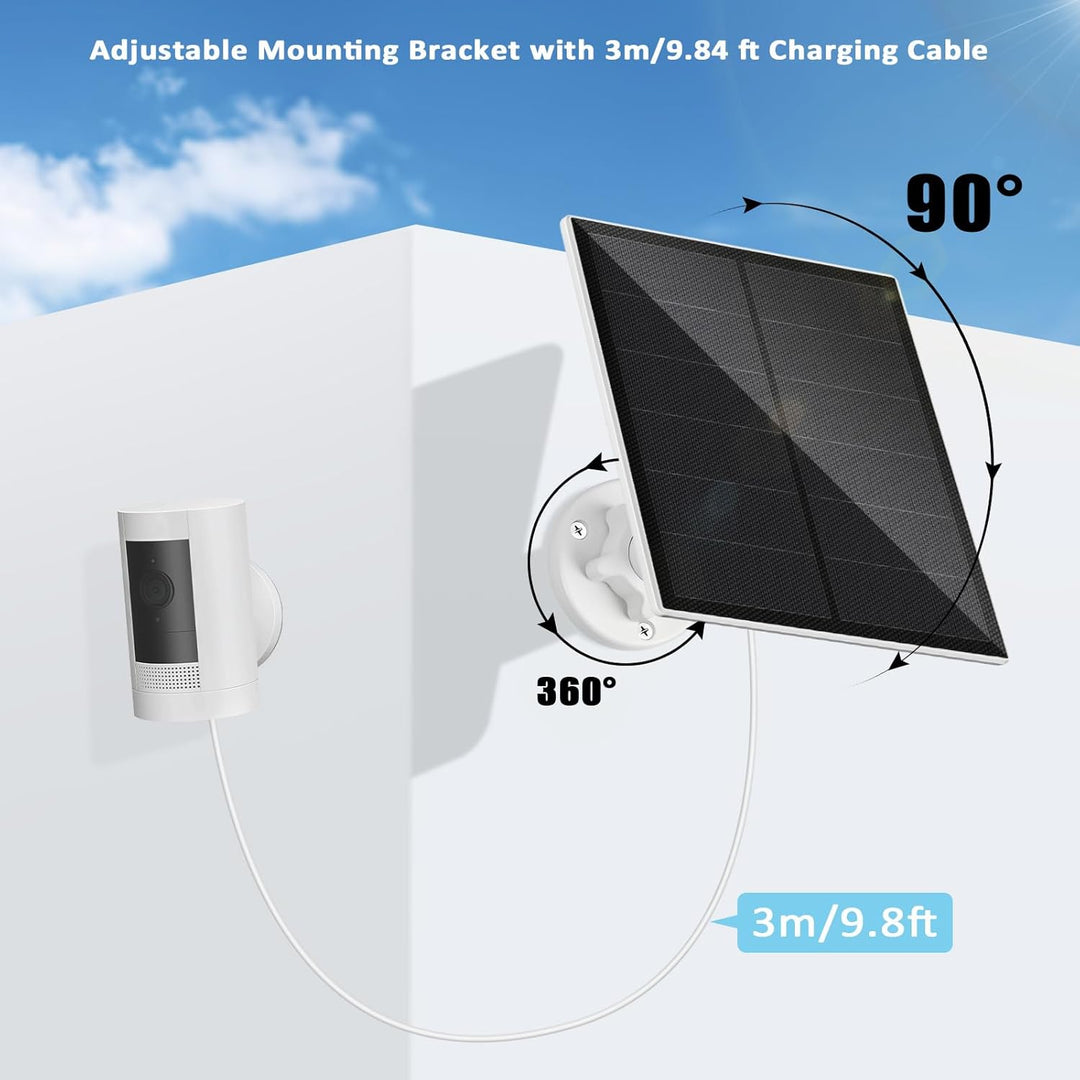 Solarmodul für Ring Kamera,5W Kamera Solarpanel kompatibel mit Ring Spotlight Cam Akku & Stick Up Ca