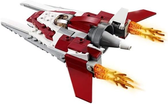 LEGO 31086 Creator Flugzeug der Zukunft, Raumschiff der Zukunft oder Roboter der Zukunft, 3-in-1 Bau