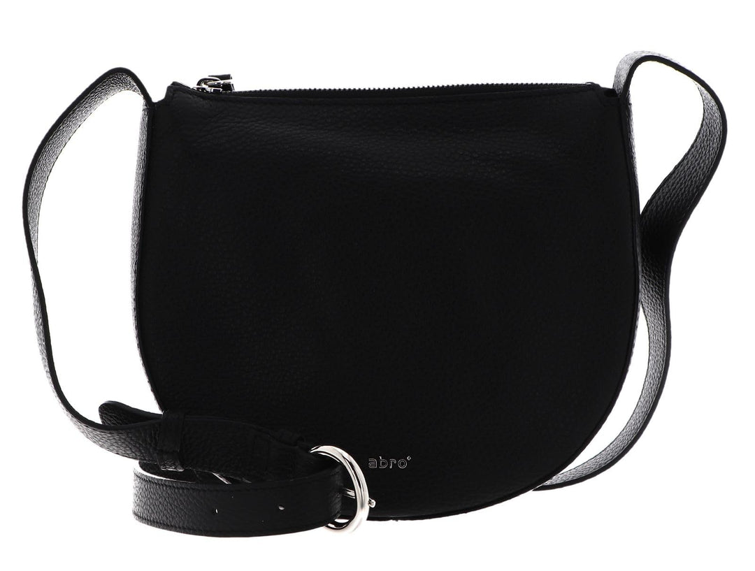 Abro Leather Kaleido Lulu Crossbody Bag Small Black/Nickel