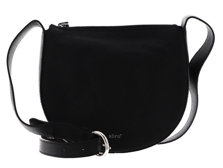 Abro Leather Kaleido Lulu Crossbody Bag Small Black/Nickel