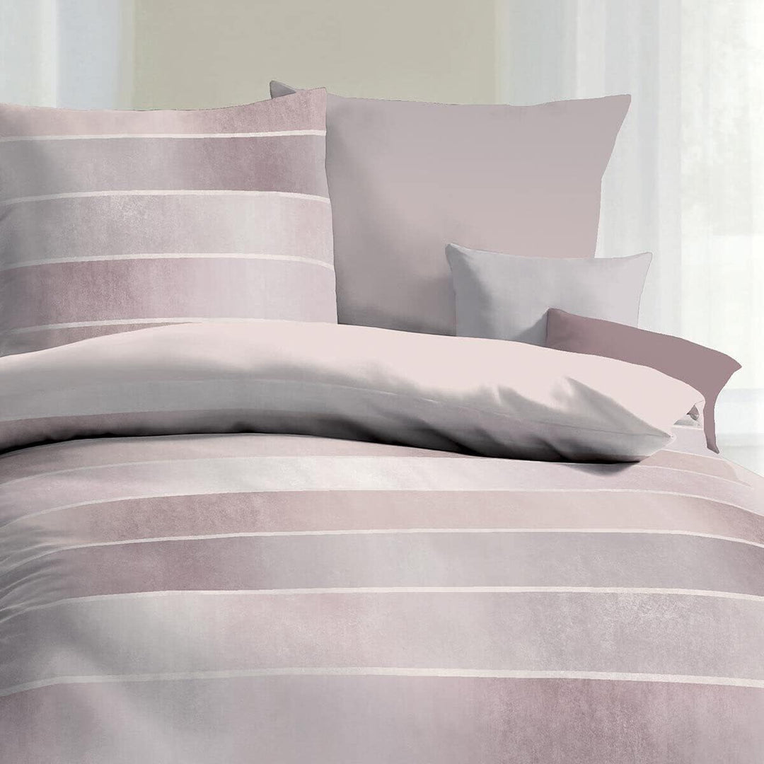 Kaeppel Mako-Satin Bettwäsche Timeless Rose, 1 Bettbezug 155 x 220 cm + 1 Kissenbezug 80 x 80 cm Ros