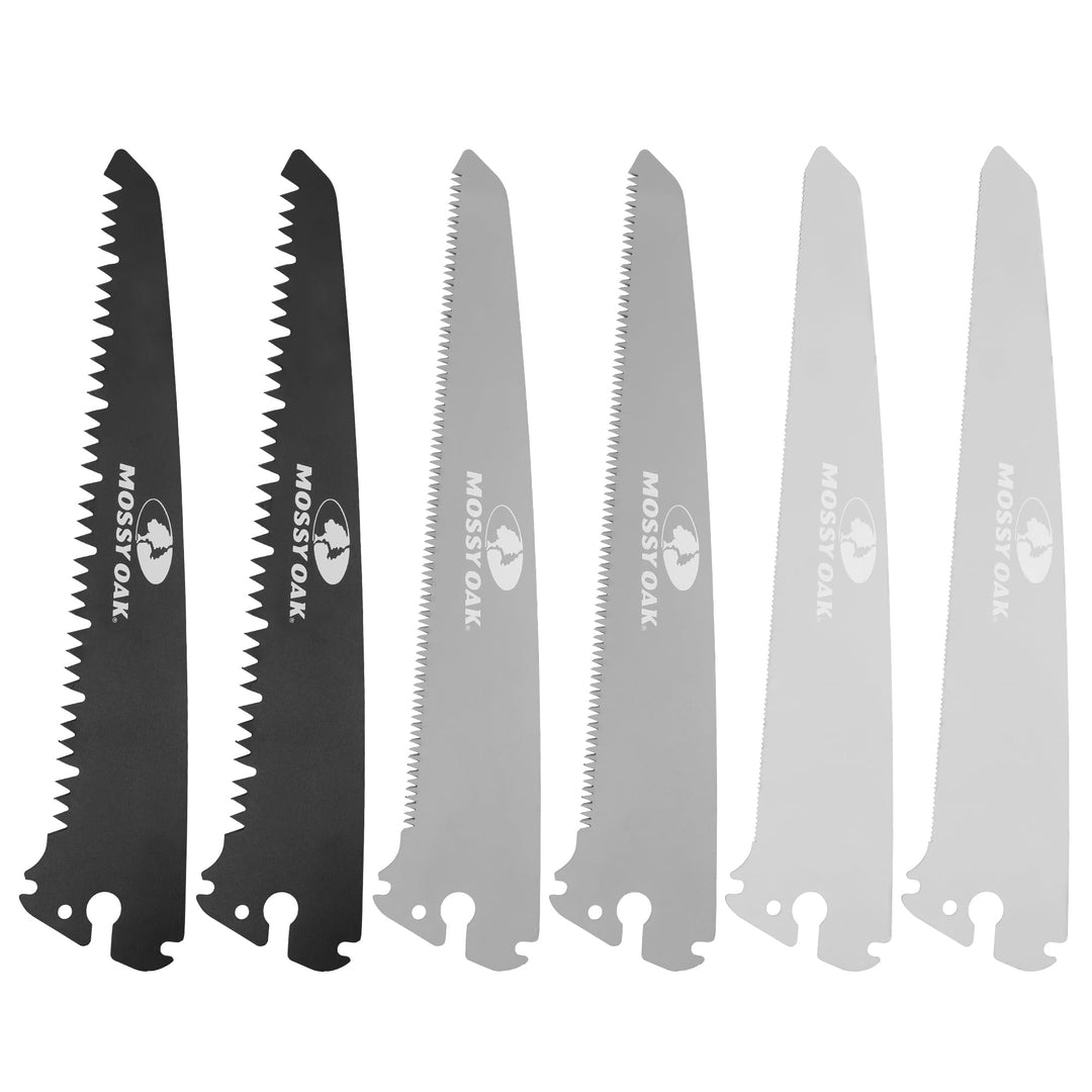 Mossy Oak 6-tlg. Sägeblatt Set, Ersatzklingen für Mossy Oak 3 in 1 Handsäge, 190mm Sägeblätter Set S