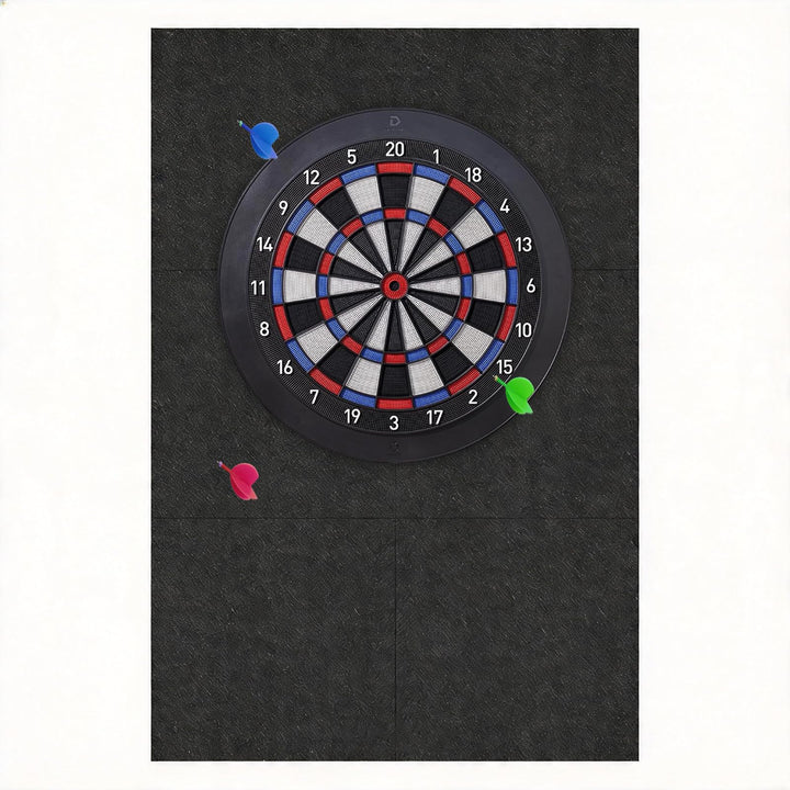 6er Set Wandschutz Dartscheibe 30×30×1.2 cm – Dart Wandschutz mit Schalldämmung – Schwarze Dart Scha