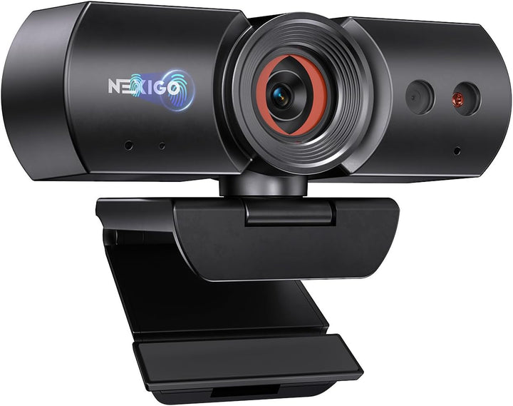 NexiGo HelloCam, 1080p Webcam mit Windows Hello und Mikrofon, Echter Datenschutz mit Automatischem A