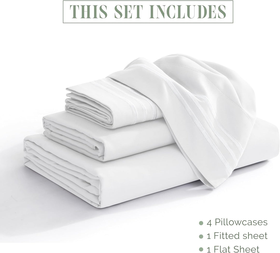 Elegant Comfort TM Luxuriöses Bettwäsche-Set, ägyptische Fadenzahl 1500, Bestickt, hochwertig, Hotel