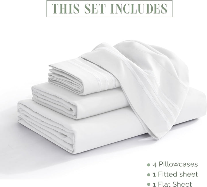 Elegant Comfort TM Luxuriöses Bettwäsche-Set, ägyptische Fadenzahl 1500, Bestickt, hochwertig, Hotel