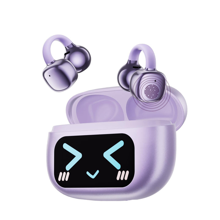 ZOMBIES CAT Clip On Kopfhörer Mit Touchscreen,Open Ear Kopfhörer Kabellos Bluetooth 5.4,Kabellos Spo