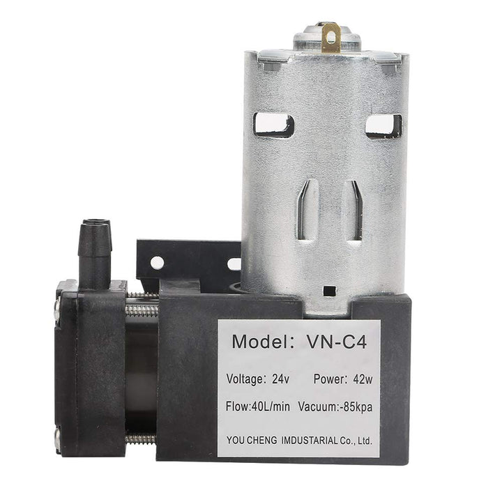 Vakuumpumpe, DC 24V Mini öllose Vakuumpumpe, 85kPa Vakuumgrad, Durchfluss 40L/Min Vakuumpumpe, geräu