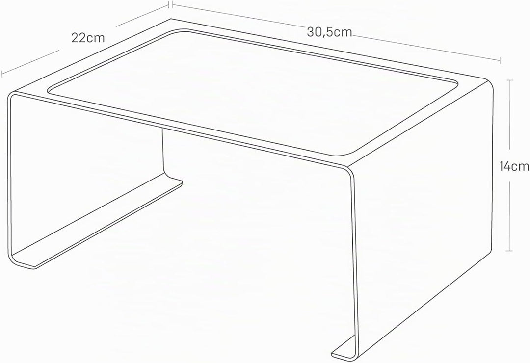 Yamazaki 3792 TOWER Stapelbares Küchenregal, schwarz, Stahl, Minimalistisches Design, Schwarz