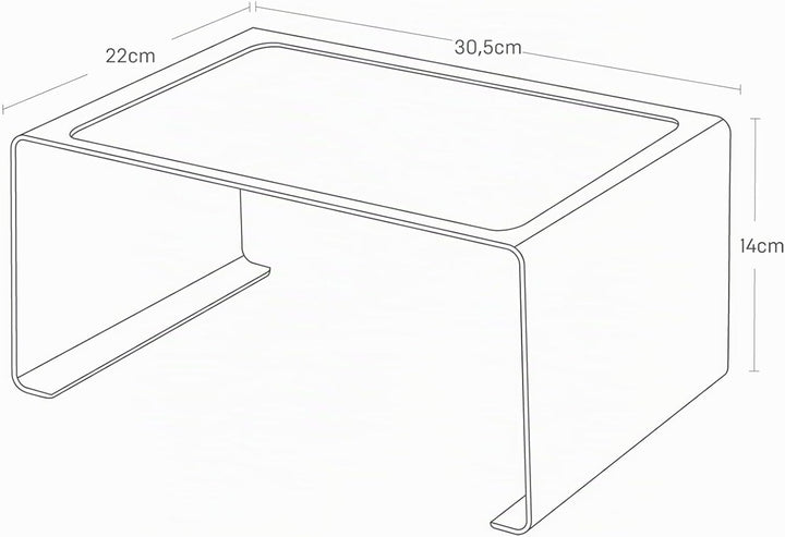 Yamazaki 3792 TOWER Stapelbares Küchenregal, schwarz, Stahl, Minimalistisches Design, Schwarz