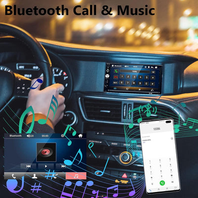 Autoradio 2 Din - Auto Stereo Bluetooth mit 7 Zoll Touchscreen, Multimedia Player Auto mit Rückfahrk