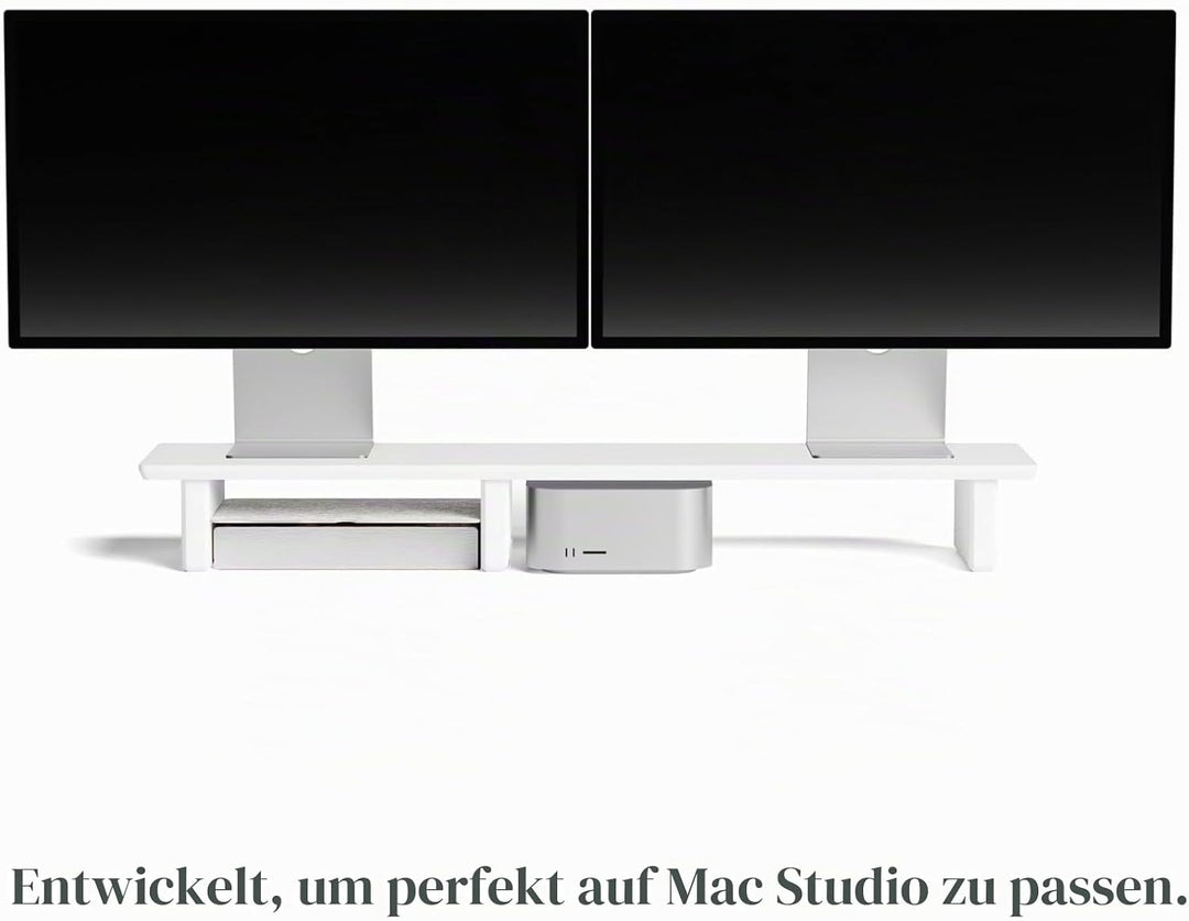 Raico Schreibtischregal Cockpit-Monitorständer, ergonomischer Dual-Screen-Setup-Riser Schreibtisch-O