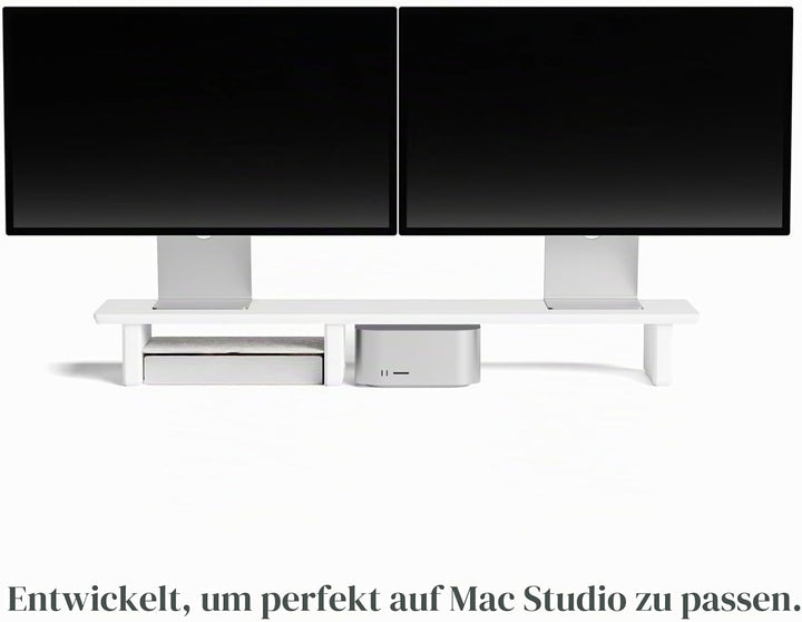 Raico Schreibtischregal Cockpit-Monitorständer, ergonomischer Dual-Screen-Setup-Riser Schreibtisch-O