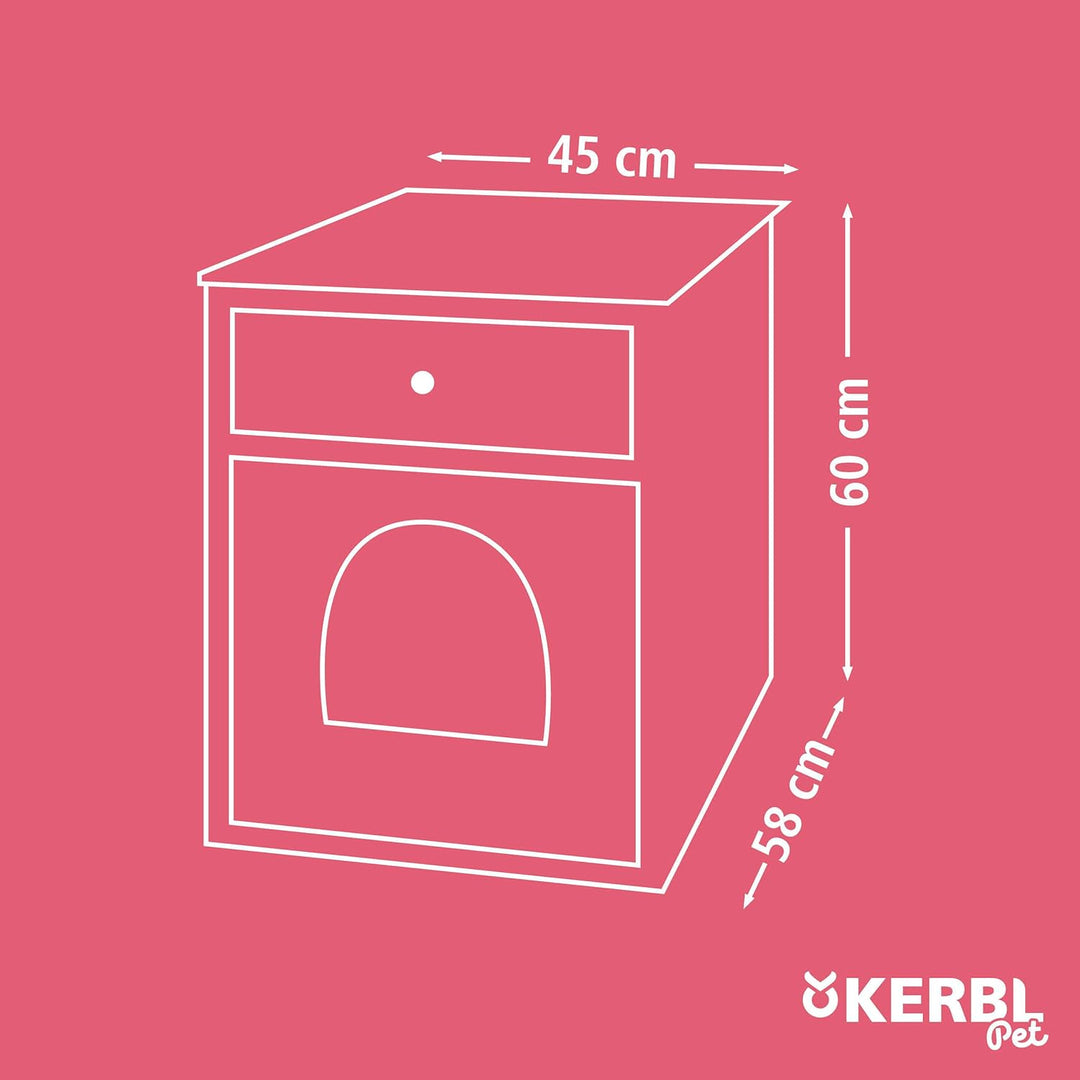 Kerbl Pet Katzenschrank Ida, Versteck für Katzentoilette oder Liegekissen, Katzentoilettenhaus, Katz