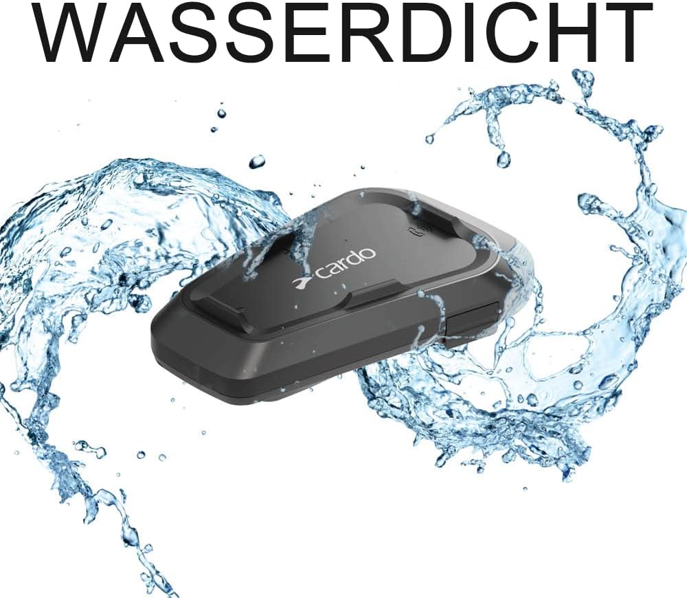 CARDO Spirit Motorrad Bluetooth Kommunikationssystem Headset - Schwarz, Einzelpackung Spirit