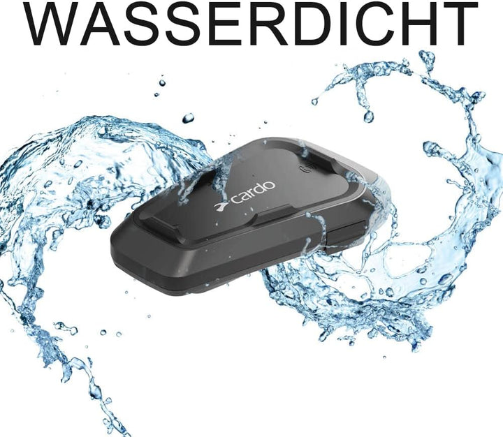 CARDO Spirit Motorrad Bluetooth Kommunikationssystem Headset - Schwarz, Einzelpackung Spirit