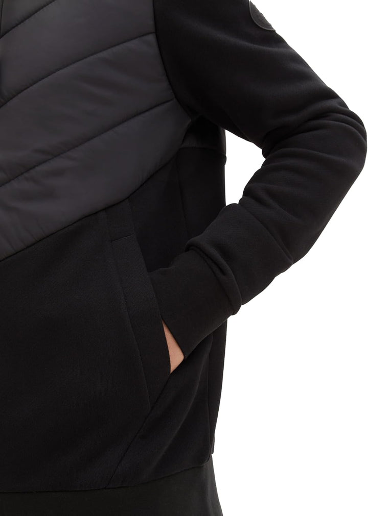 TOM TAILOR Herren Sweatshirt S 29999 - Black, S 29999 - Black