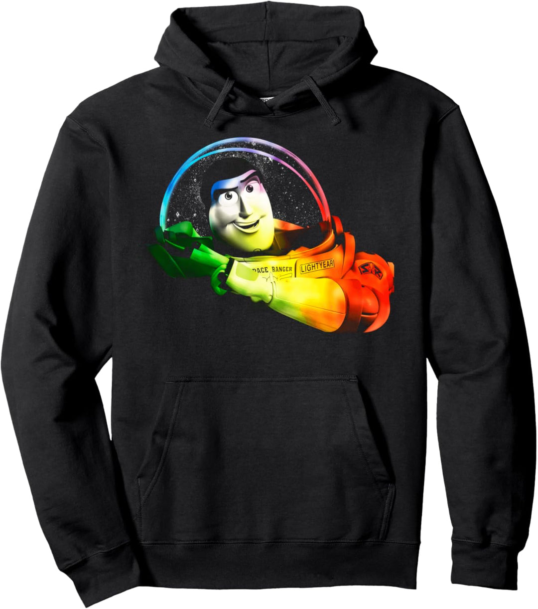 Disney Pixar Toy Story Buzz Lightyear Rainbow Style Pullover Hoodie