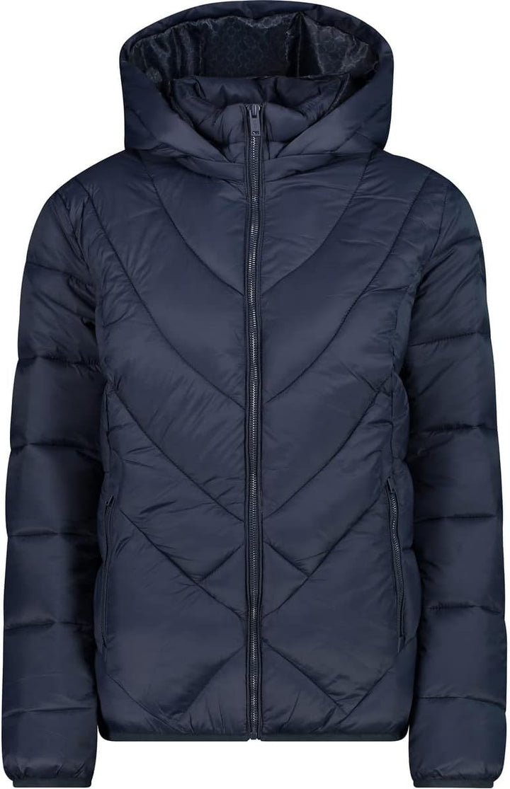 CMP Damen Hoodie Snaps Jacke Isolationsjacke 36 N950 BLACK BLUE, 36 N950 BLACK BLUE