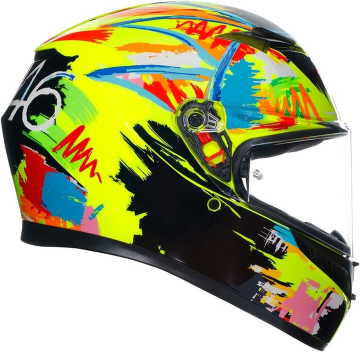 AGV K3 Rossi Winter Test 2019 Integralhelm (gelb/schwarz/blau) XS (53), XS (53)