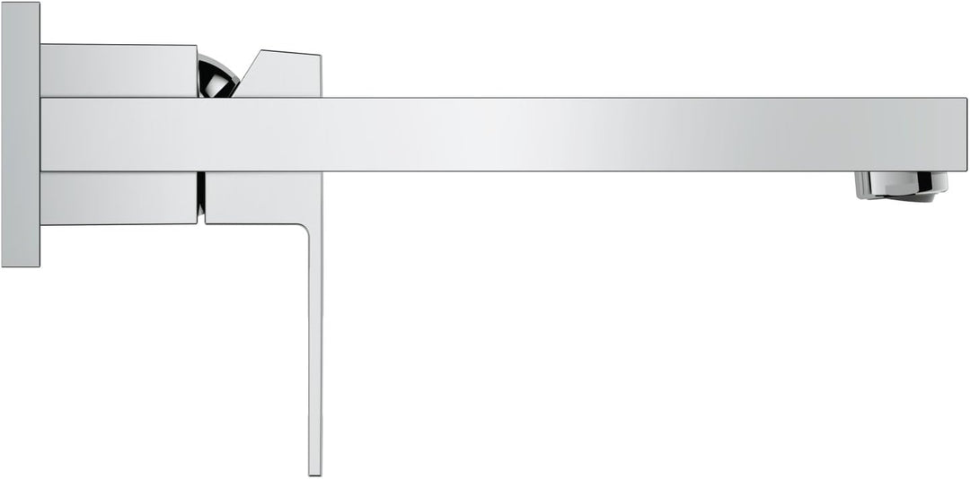 GROHE Eurocube - 2-Loch-Waschtischarmatur (für die Wandmontage, Bedienungshebel aus Metall, verstell