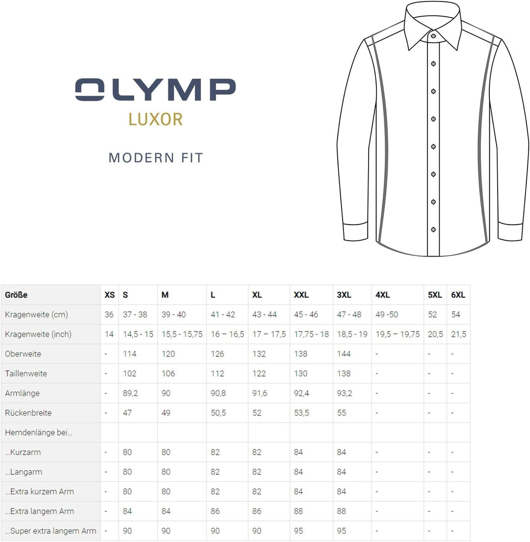 OLYMP Herren Businesshemd Langarm Luxor,Digitaldruck,modern fit,Global Kent 38 Braun 28, 38 Braun 28