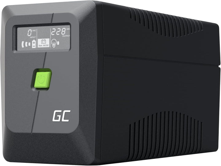 Greencell UPS 650VA 360W PowerProof mit LCD-Display – Modifizierte Sinuswelle, Stromschutz für Gerät