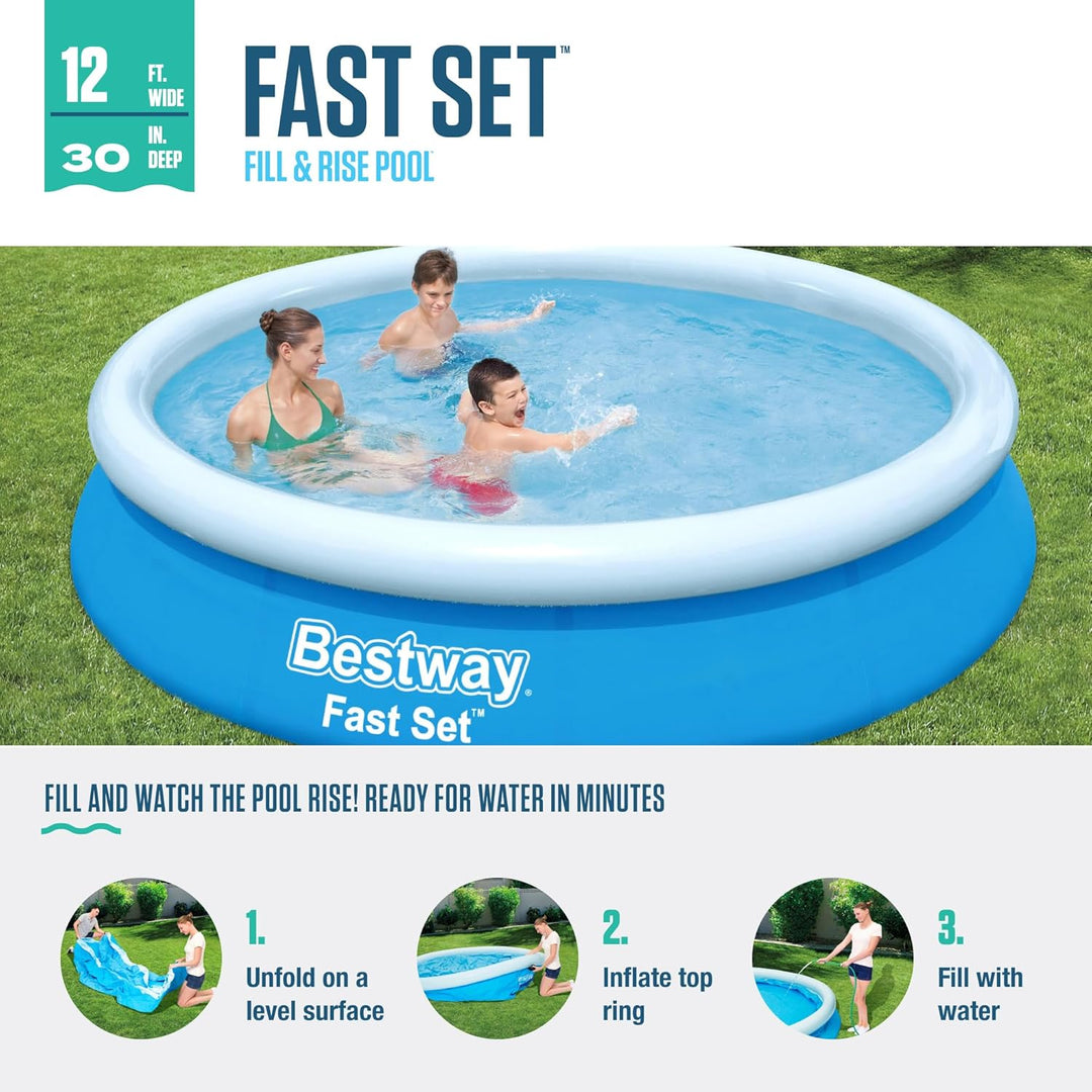 Bestway 57275 189071 Fast Pool Set, 30,5 x 76,2 cm 12ft. X 30in., 12ft. X 30in.
