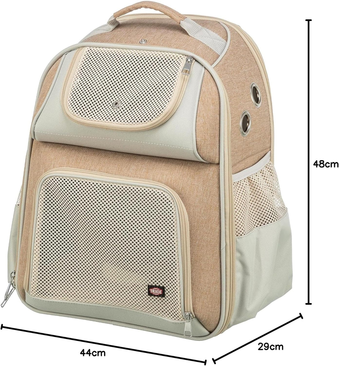 TRIXIE Hunde-Rucksack Willow - Hunderucksack bis 7kg - Rucksack für Hunde, integrierte Kurzleine und